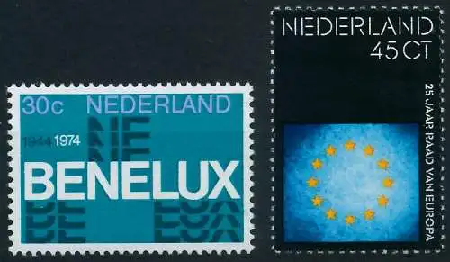 NIEDERLANDE 1974 Nr 1035-1036 postfrisch S21C01A