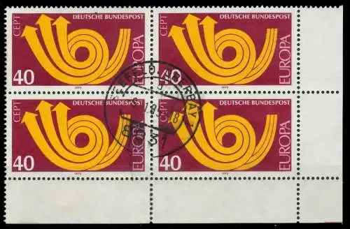 BRD BUND 1973 Nr 769 zentrisch gestempelt VIERERBLOCK ECKE-U 7EB0AE