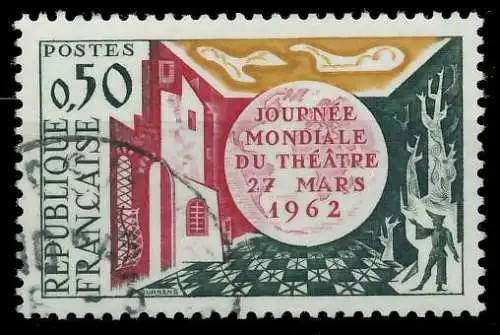 FRANKREICH 1962 Nr 1387 gestempelt 62D3C2