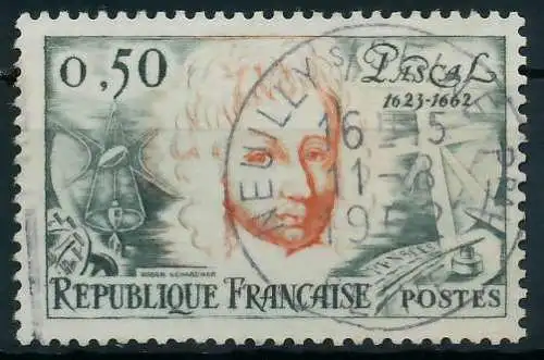 FRANKREICH 1962 Nr 1398 zentrisch gestempelt 62D4DE