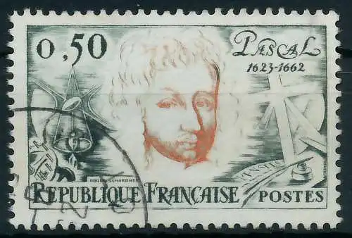 FRANKREICH 1962 Nr 1398 gestempelt 62D4EE