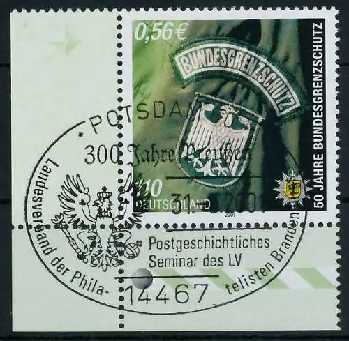 BRD BUND 2001 Nr 2175 zentrisch gestempelt ECKE-ULI 636DE6