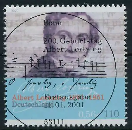 BRD BUND 2001 Nr 2163 ESST zentrisch gestempelt 636EA6