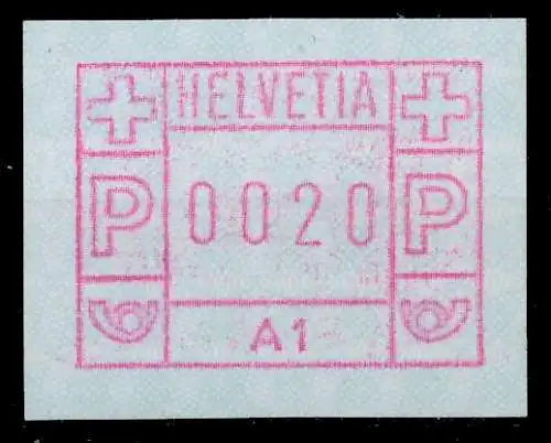 SCHWEIZ AUTOMATENMARKEN A1 Nr 1A1 postfrisch 679416