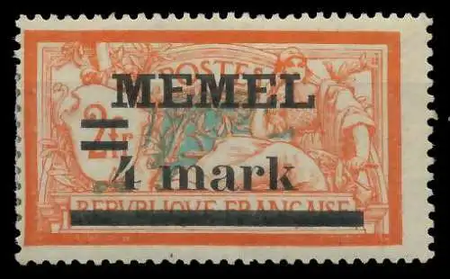 MEMEL 1920 Nr 31 Iy ungebraucht 447962