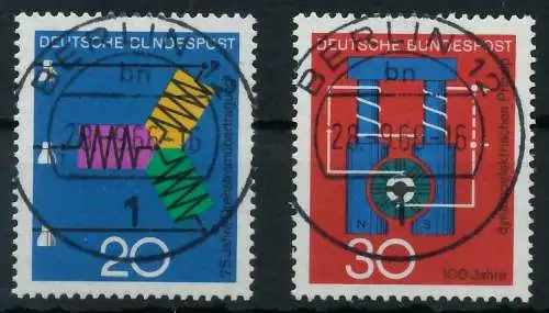 BRD BUND 1966 Nr 521-522 zentrisch gestempelt 69B64A