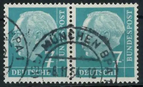 BRD BUND DS HEUSS 1 Nr 181x gestempelt WAAGR PAAR 69B822