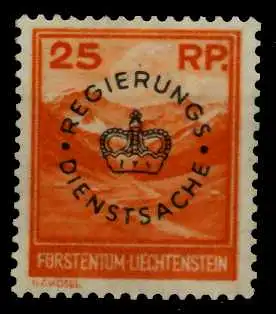 LIECHTENSTEIN DIENSTMARKEN 1932 33 Nr 9 postfrisch 7EF3A2