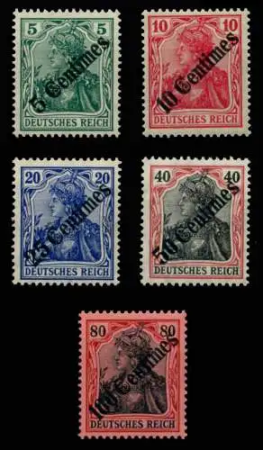 DEUTSCHE AUSLANDSPOSTÄMTER TÜRKEI Nr 48-52 postfrisch 6B2486