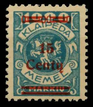 MEMEL 1923 Nr 213I postfrisch gepr. 6B536E