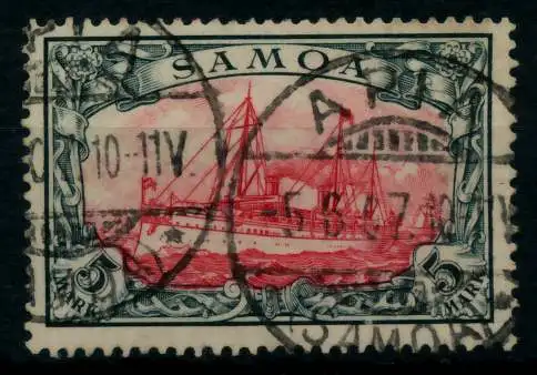 SAMOA (DT. KOLONIE) Nr 19 zentrisch gestempelt gepr. 6B9402