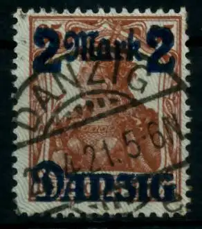 DANZIG 1920 Nr 28II zentrisch gestempelt gepr. 6BBD62