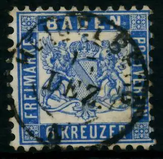 BADEN AUSGABEN VON 1862 - 1866 Nr 19ab zentrisch gestempelt 6BBF62