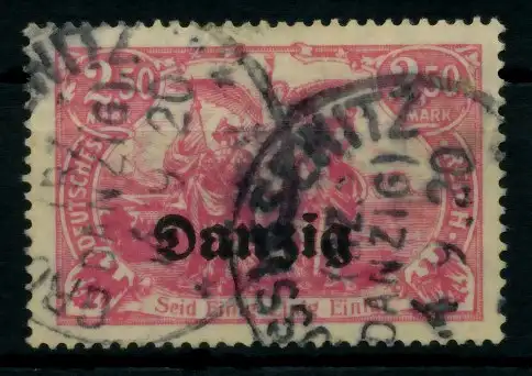 DANZIG 1920 Nr 12c zentrisch gestempelt ATTEST 6E630A