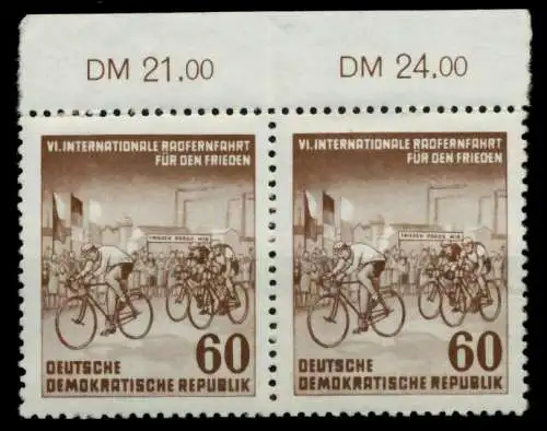 DDR 1953 Nr 357YI-II+357YI-III postfrisch WAAGR PAAR OR 735BB6