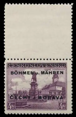 BÖHMEN MÄHREN Nr 17LSo postfrisch SENKR PAAR gepr. 7952D2