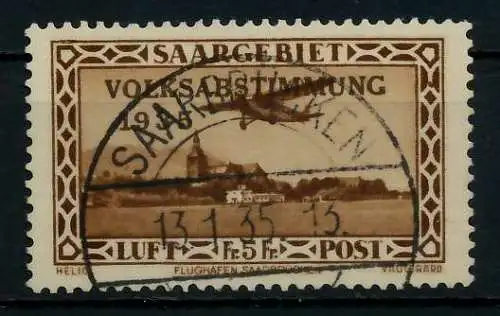 SAARGEBIET 1934 Nr 198VII zentrisch gestempelt 7B0EAE