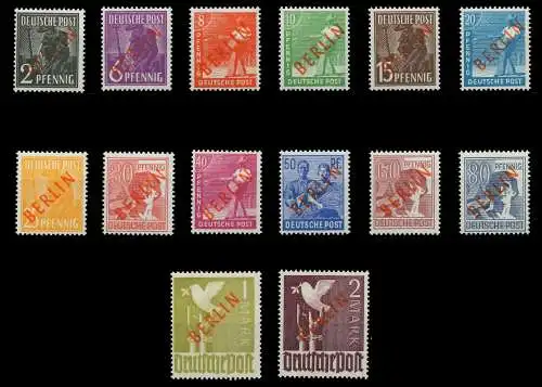 BERLIN 1949 Nr 21-34 postfrisch ATTEST 875E92