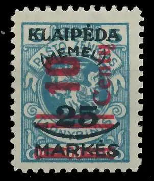 MEMEL 1923 Nr 230III ungebraucht 881F6A