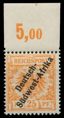 DEUTSCH-SÜDWESTAFRIKA DSWA Nr Ia postfrisch ORA gepr. 093F36