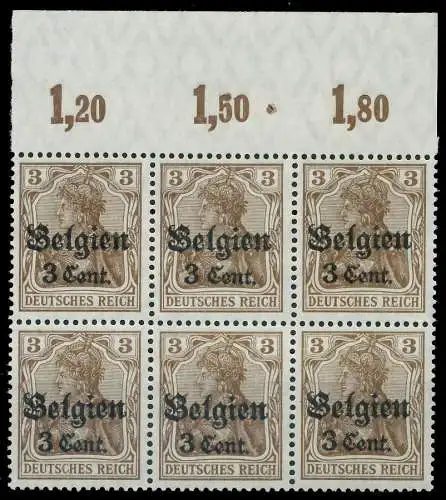 BES. 1WK LANDESPOST BELGIEN Nr 11aIII POR postfrisch 6e 41E80E