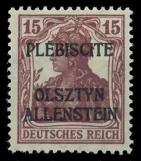 ALLENSTEIN Nr 4Ia ungebraucht 4531EE