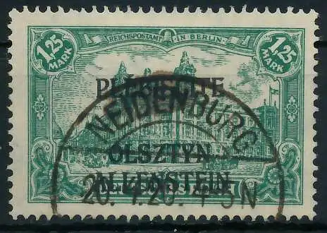 ALLENSTEIN Nr 11b gestempelt gepr. 453482