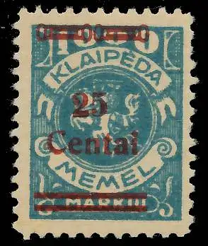 MEMEL 1923 Nr 221V postfrisch ATTEST 472D2E