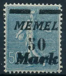 MEMEL 1923 Nr 123a ungebraucht gepr. 472E3E