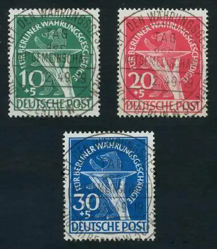 BERLIN 1949 Nr 68-70 zentrisch gestempelt gepr. 642282