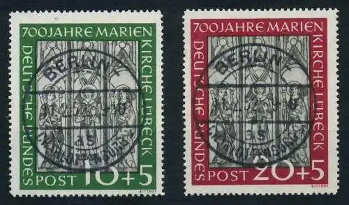 BRD BUND 1951 Nr 139-140 zentrisch gestempelt 64257E