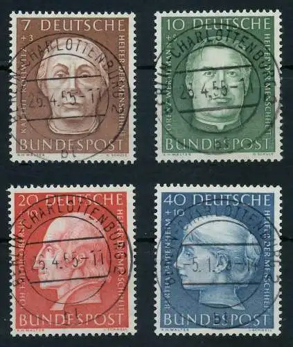 BRD BUND 1954 Nr 200-203 zentrisch gestempelt Charlottenburg 6425DE