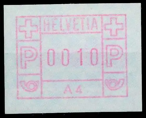 SCHWEIZ AUTOMATENMARKEN A1 Nr 1A4 postfrisch 67940E