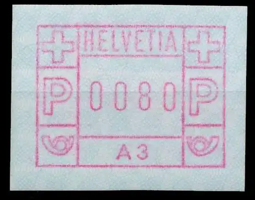 SCHWEIZ AUTOMATENMARKEN A1 Nr 1A3 postfrisch 6795A6