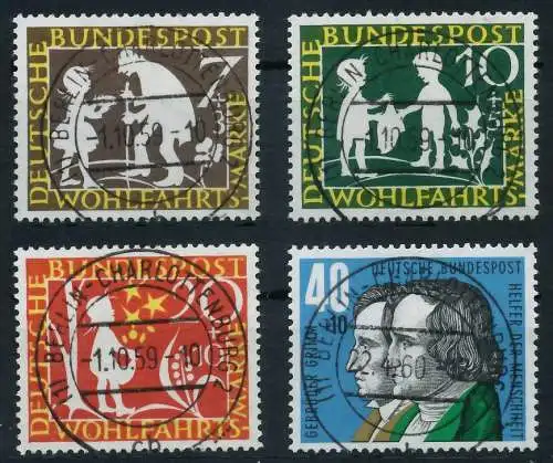 BRD BUND 1959 Nr 322-325 zentrisch gestempelt 69B44A