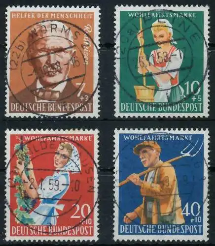 BRD BUND 1958 Nr 297-300 zentrisch gestempelt 69BA72