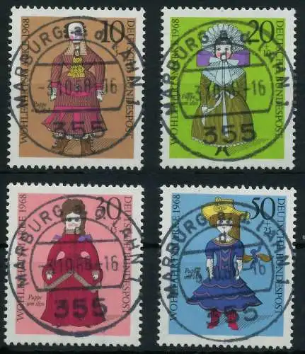 BRD BUND 1968 Nr 571-574 zentrisch gestempelt 6A34EA