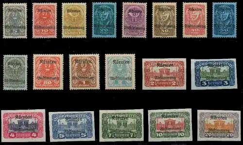 ÖSTERREICH 1920 Nr 321-339 ungebraucht 742CBE