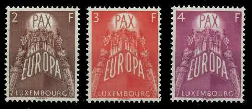 LUXEMBURG 1957 Nr 572-574 postfrisch 809B42