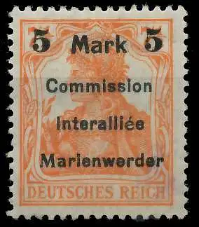 MARIENWERDER Nr 25BIb ungebraucht gepr. 49A482