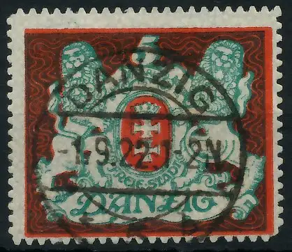 DANZIG 1921 Nr 87Y zentrisch gestempelt gepr. 5605E2