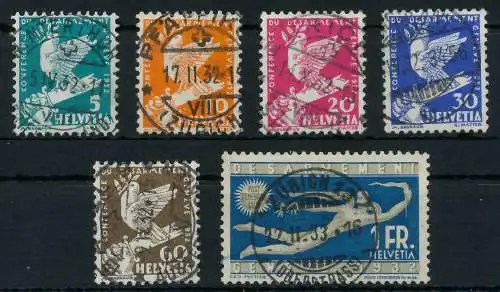 SCHWEIZ 1932 Nr 250-255 zentrisch gestempelt 6C2CFA