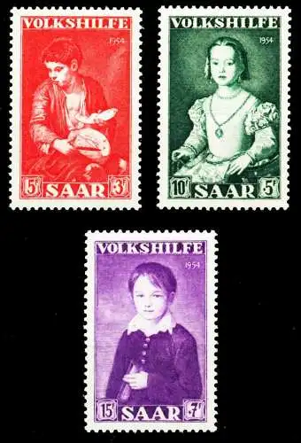 SAARLAND 1954 Nr 354-356 postfrisch S1B5E12