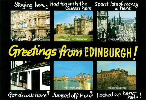 [Echtfotokarte farbig] Greetings from Edinburgh!. 