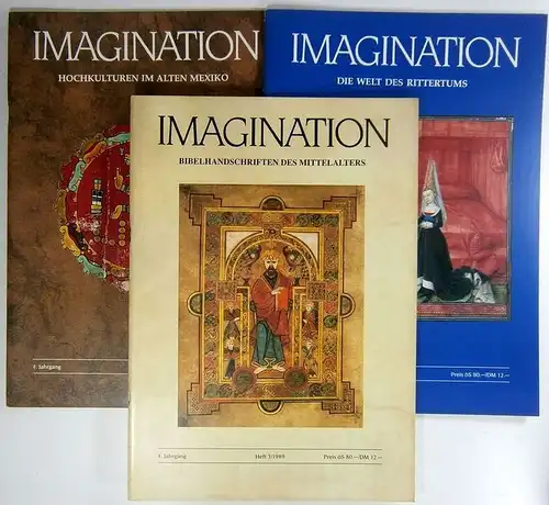 Kramer, Manfred (Hrsg.): Imagination. Zeitschrift für Freunde des alten Buches. 4. Jahrgang 1989. Heft 1: Hochkulturen im alten Mexiko. Heft 2: Die Welt des Rittertums. Heft 3: Bibelhandschriften des Mittelalters.  (Jg. so komplett). 