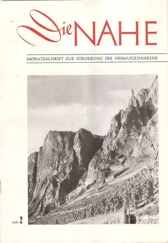 (Div. Autoren): Die Nahe. Monatsschrift zur Förderung des Heimatgedankens. Heft 2. Januar 1954. 1 Jahrgang. 