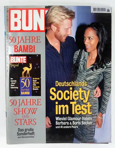 Rieker, Patricia (Red.): Bunte Nr. 46 + 50 Jahre Bambi - 50 Jahre Show und Stars. Das große Sonderheft zum Herausnehmen. 