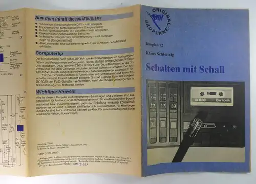 Schlenzig, Klaus: Schalten mit Schall. (Bauplan 72). 