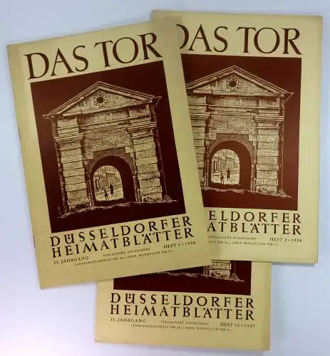 Stöcker, Hans (Schriftl.): Düsseldorfer Heimatblätter "Das Tor" - 3 Hefte: 12, 1957 + 1 und 2, 1958. 