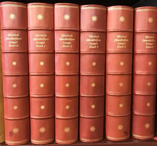 Plutarch: Lebensbeschreibungen. Mit Anmerkungen nach der Übersetzung von Kaltwasser bearbeitet von Hanns Floerke. [Nr. 83 von 150 Exemplaren der Vorzugsausgabe in Ganzleder]. 